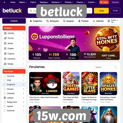 Análise da interface do site de jogos betluck